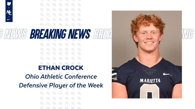 Crock named OAC Football Defensive Player of the Week
