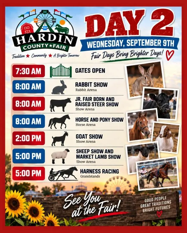 Day Two of Hardin County Fair Features Petting Zoo and Harness Racing
