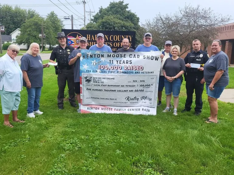 Kenton Moose Lodge Presents Donations to First Responders, Veterans and Food Bank