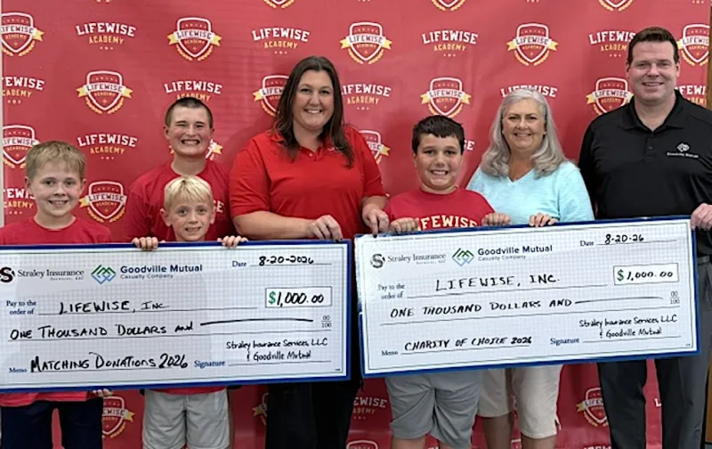 Partner Level donation with Goodville and Straley Insurance Services
