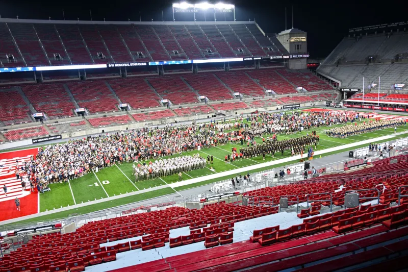 Record crowd honors 25th anniversary of 9/11 with Ohio Stadium stair climb