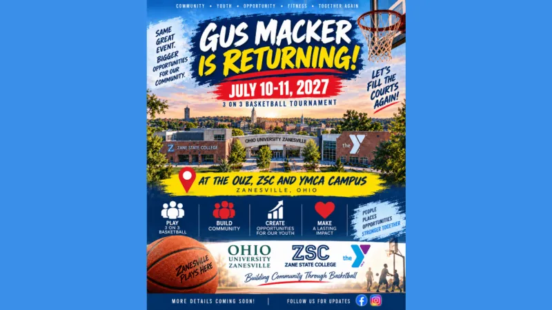 Gus Macker 3-on-3 basketball tournament returns to Zanesville in July 2027
