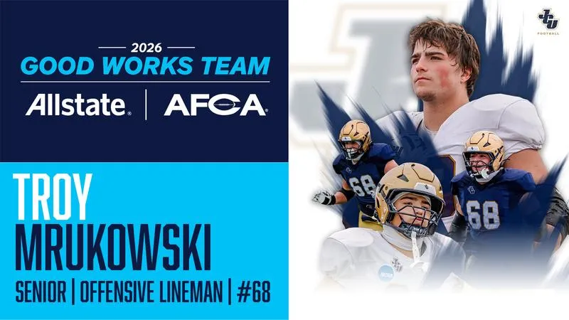 Troy Mrukowski Selected for AFCA Allstate Good Works Team