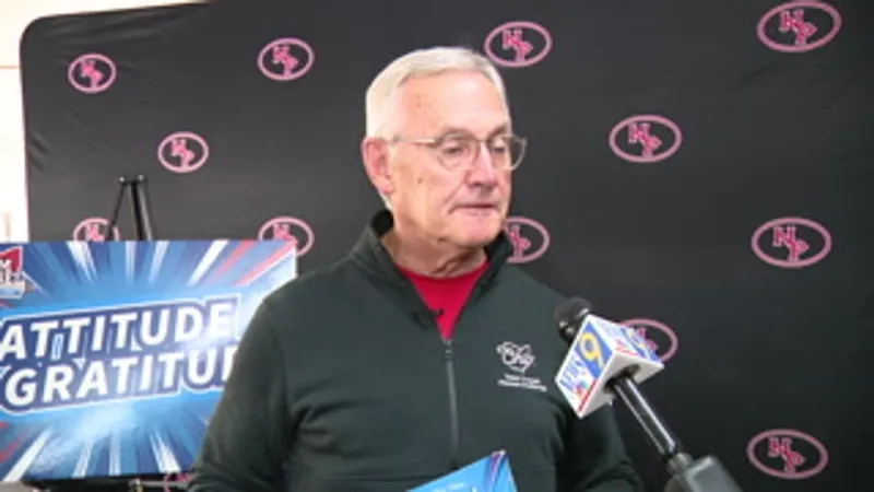 Students take on Tressel's health challenge during West Elementary visit