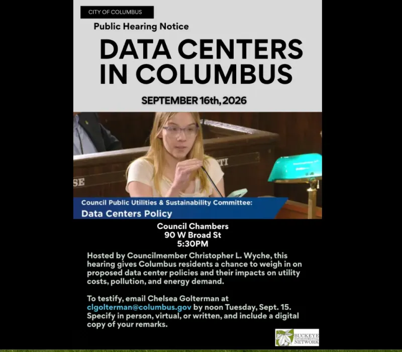 Columbus Hearing on Draft Data Center Policy