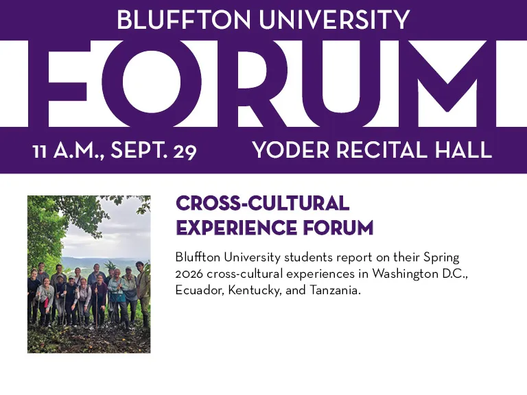 Bluffton students to share cross-cultural learning experiences