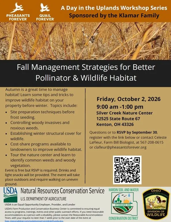 Silver Creek Nature Center to Host Day in the Uplands Workshop Series