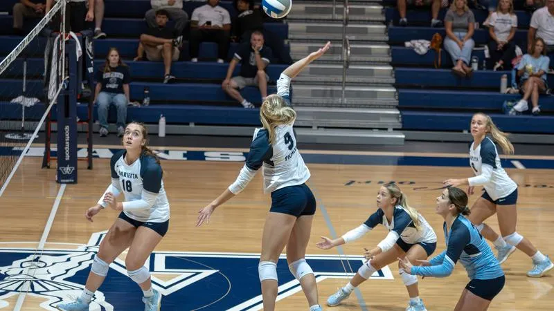 Volleyball sweeps a pair of matches at the Westminster Invitational