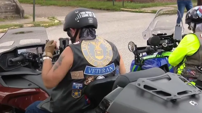Veterans ride motorcycles in wind therapy to raise PTSD support funds