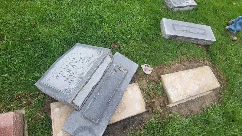 Driver accused of plowing through Groveport Cemetery and damaging headstones