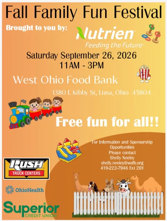 West Ohio Food Bank hosting Family Fun Festival in Lima Saturday