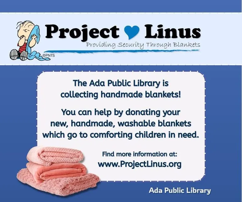 Project Linus blanket donations being accepted at Ada Public Library