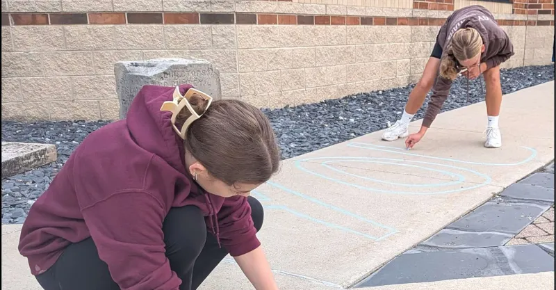 Stryker Student Council Chalks The Walk For Mental Health Awareness