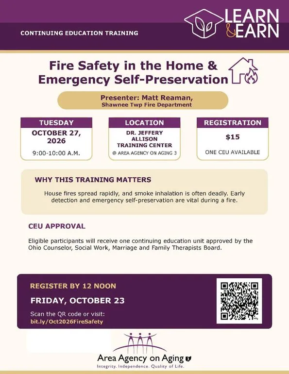 Area Agency on Aging 3 Offering Continuing Education Opportunity
