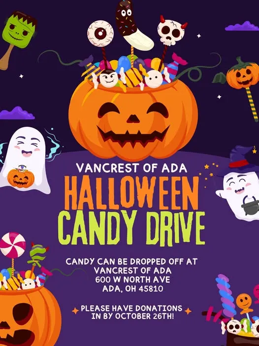 Vancrest of Ada Hosting Halloween Candy Drive