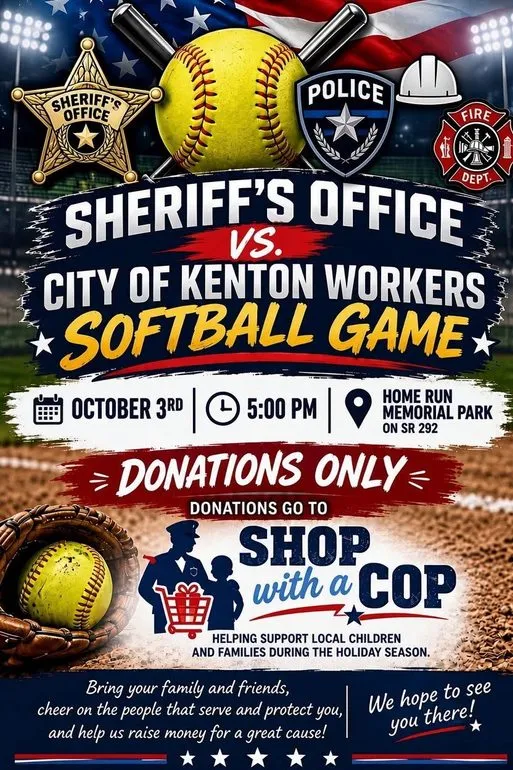 Hardin County Sheriff's Office and City of Kenton Workers to Face Off for Shop with a Cop Fundraiser