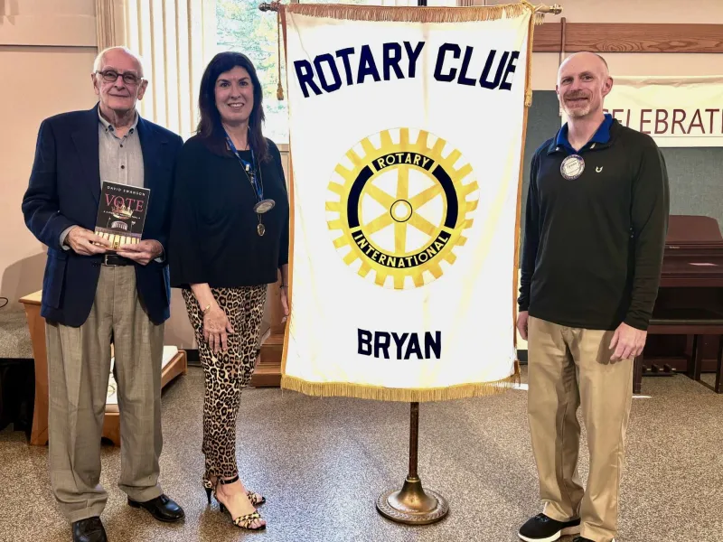 Bryan Rotary Club Hosts David Swanson, Author Of The Vote