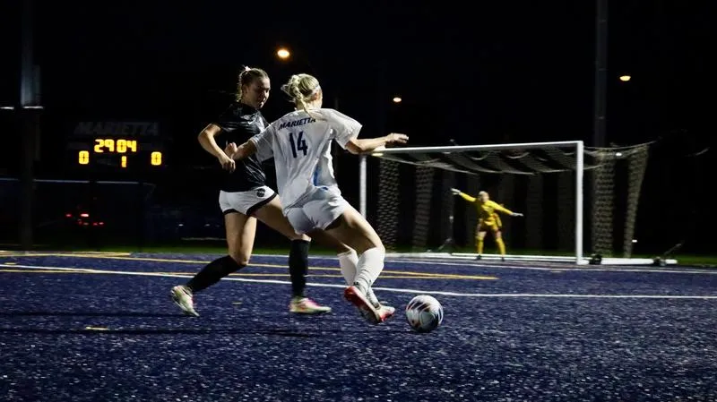 Women's soccer roars back to battle Mount St. Joseph to a 1-1 draw