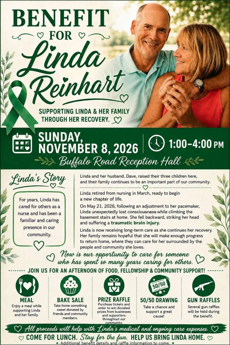 Benefit For Retired Nurse Linda Reinhart Set For November 8 In Bryan