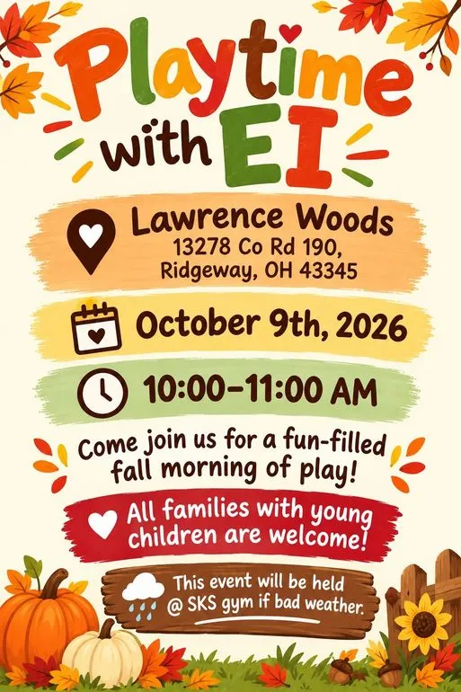 Playtime with E.I. Planned Friday at Lawrence Woods