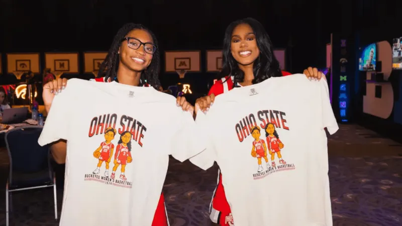 Cambridge sisters, head coach represent Buckeyes for Big Ten women's basketball media day