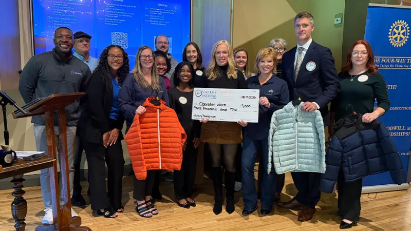 Valley Partners, Platt Donate $4K to Operation Warm Campaign