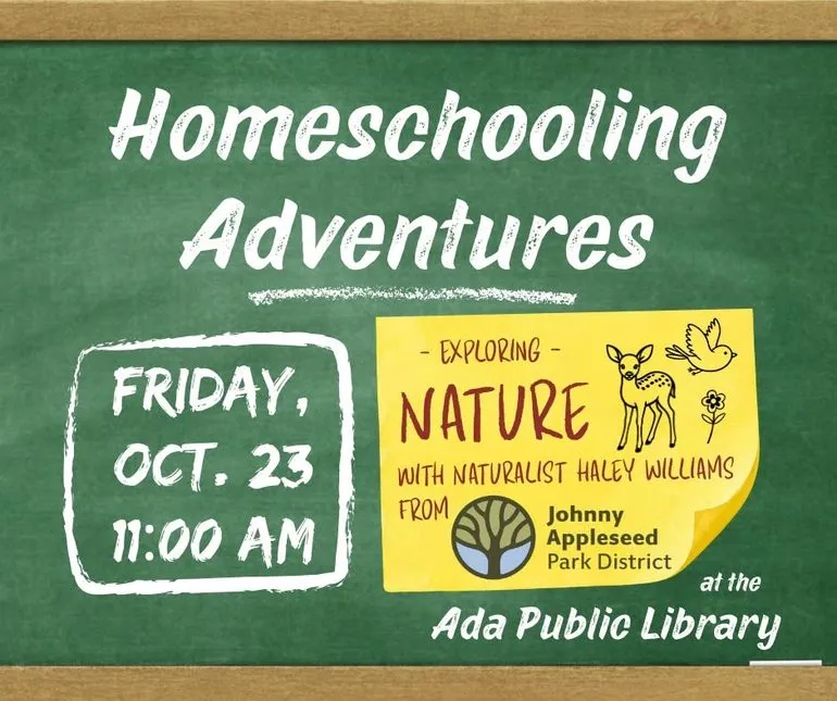 Ada Public Library to Host Exploring Nature Homeschooling Adventures Event