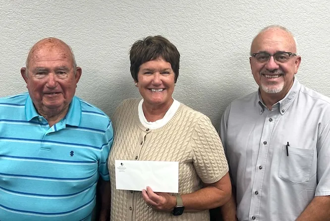 Paulding County Area Foundation Receives Donations from Paulding Eagles and Paulding VFW for New Cattle Barns