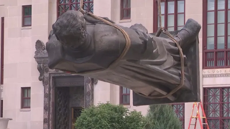 Trump calls for Christopher Columbus statue to be 'put back in the heart of Columbus'