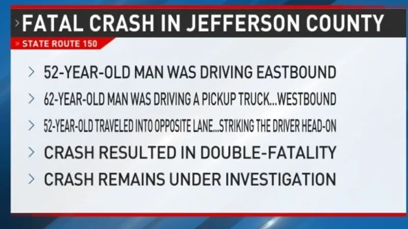 Investigators probe fatal crash on State Route 150 in Jefferson County