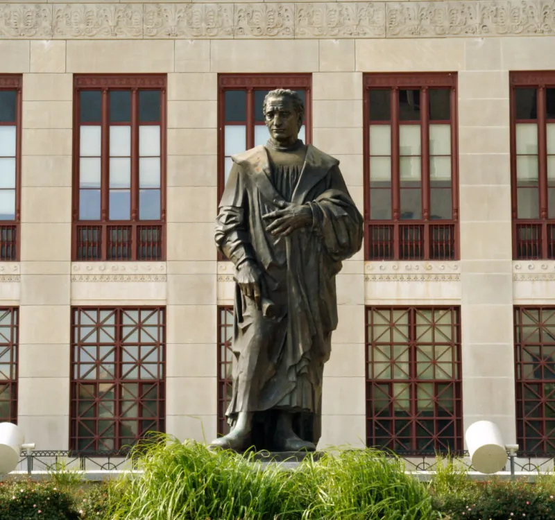 "We want it back:" Trump calls for return of controversial Christopher Columbus statue Downtown