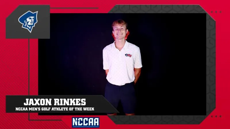 Jaxon Rinkes Receives Second Career NCCAA Athlete of the Week Award
