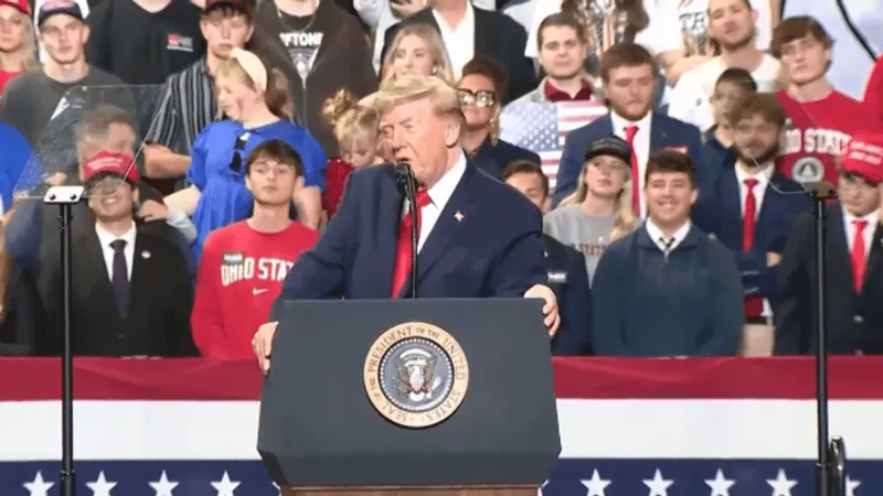 Trump rallies in Ohio for Husted, Ramaswamy