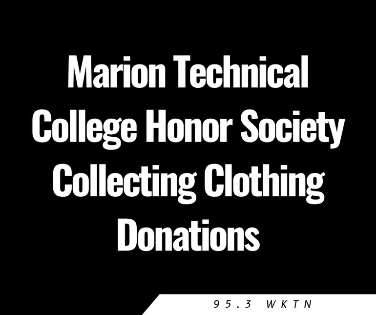 Marion Technical College Honor Society Collecting Clothing Donations