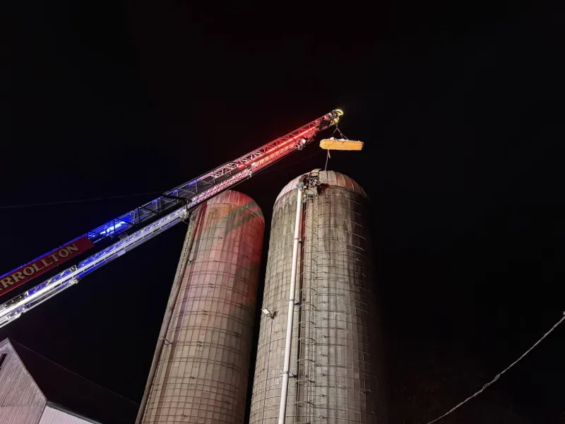 Worker survives silo auger accident at Carroll County farm