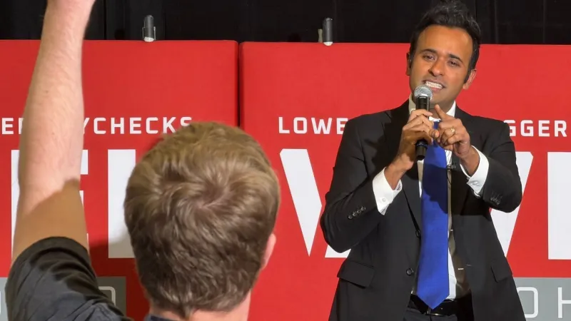 Vivek Ramaswamy defends campaign ad featuring Amy Acton's estranged mother