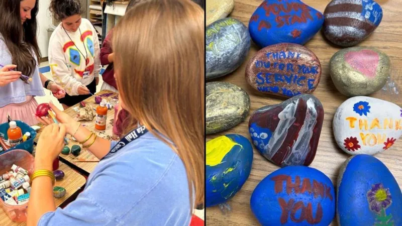 Cascia Hall art students honor veterans with community service project