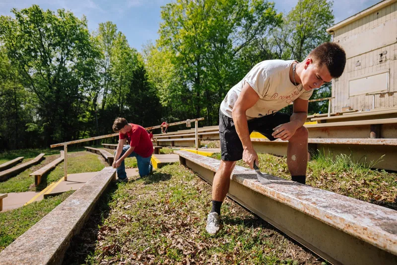 RSU Senior PLC Students Renovate Amphitheater