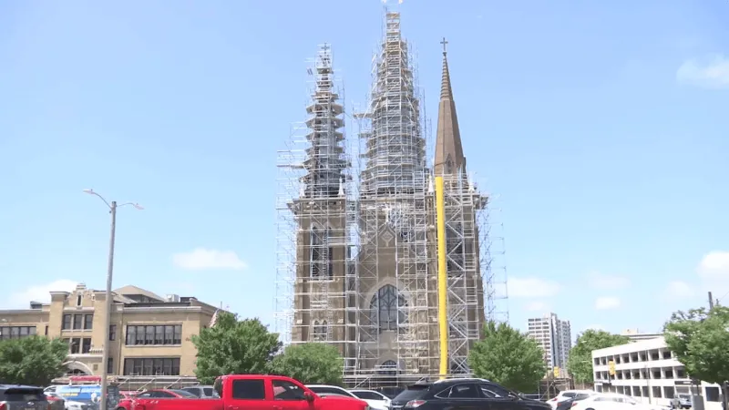 Holy Family Cathedral restoration reaches new heights as crews tackle Tulsa landmark