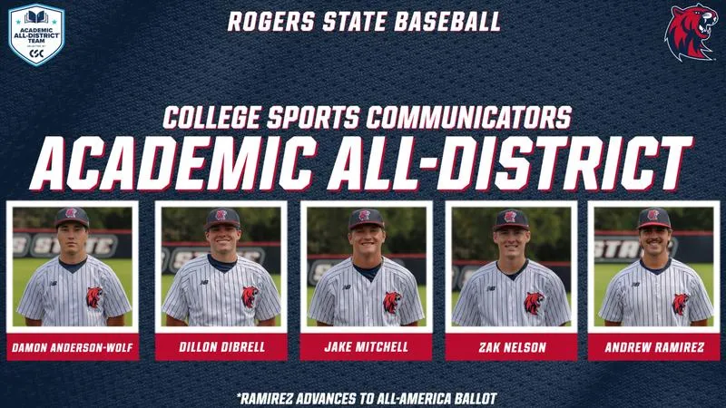 Five from RSU Baseball Named CSC Academic All-District