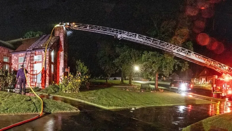 Tahlequah Fire Department battle fire at residence early Sunday morning
