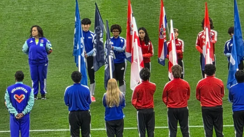 Gallery: Oklahoma Energy FC players serve as flag bearers for England-Croatia match