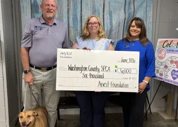 Washington County SPCA Receives $6K Donation from Arvest Foundation