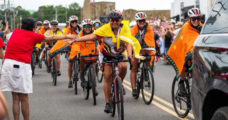Cherokee cyclists return after retracing 950-mile Trail of Tears, 'reclaiming that journey'