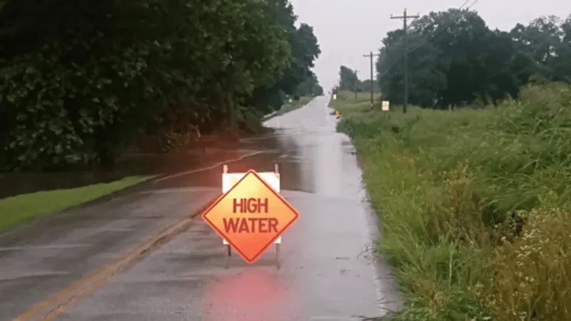 Tulsa County officials warn drivers about flooded roads following heavy rain