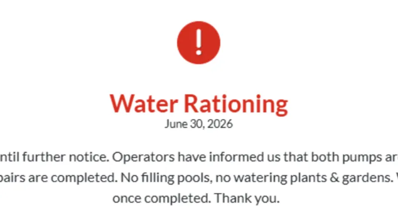 Creek County Rural Water District 7 rationing alert issued