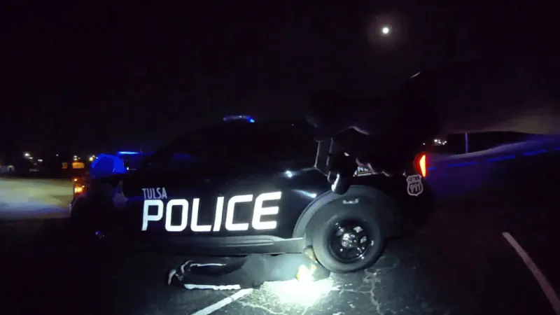 Tulsa Police arrest man they say was hiding under police car after attempted burglary