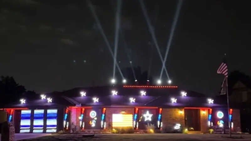 America 250 - Tulsan lights up house for 4th of July