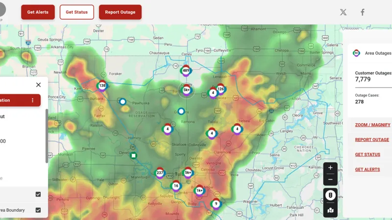 Thousands without power as outages impact Green Country
