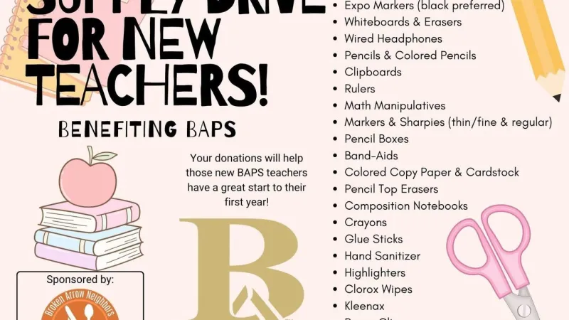 Broken Arrow Neighbors holding school supply drive for new teachers